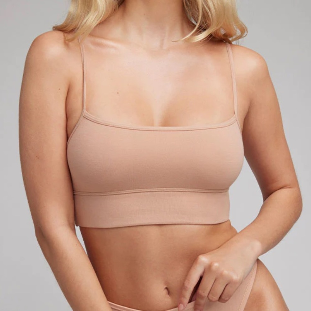Negative Underwear Cotton Bralette in Buff
